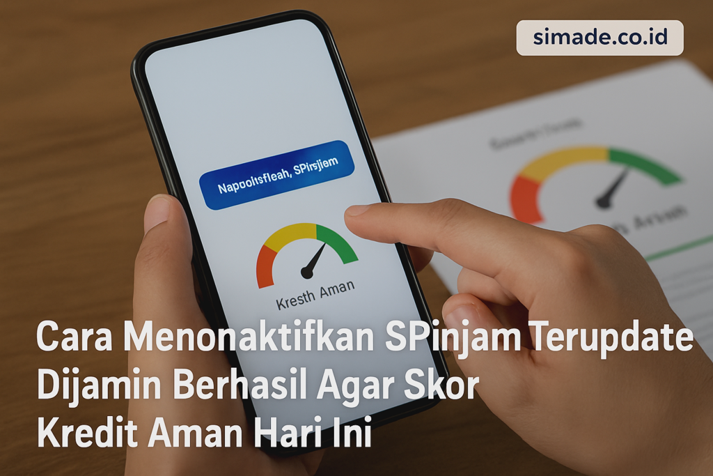 Cara Menonaktifkan SPinjam Terupdate Dijamin Berhasil Agar Skor Kredit Aman Hari Ini