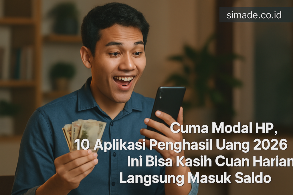 Cuma Modal HP, 10 Aplikasi Penghasil Uang 2026 Ini Bisa Kasih Cuan Harian Langsung Masuk Saldo